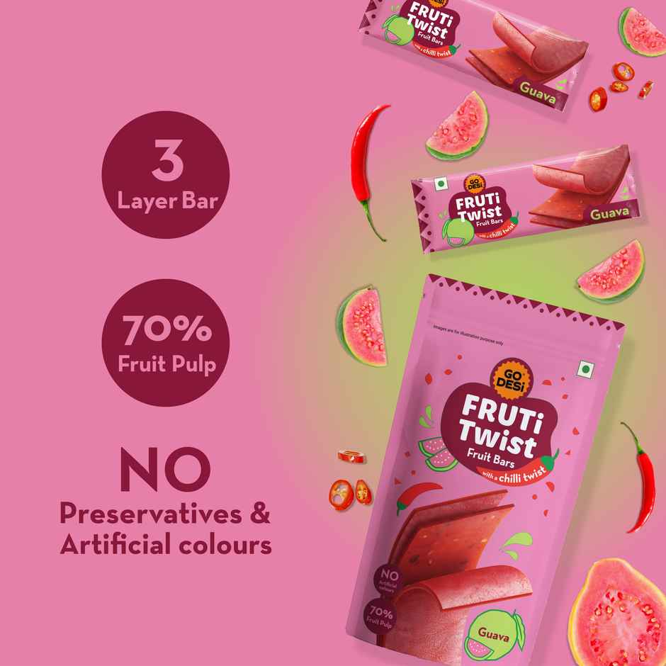GO Desi Guava Fruti Twist Fruit Bar Combo