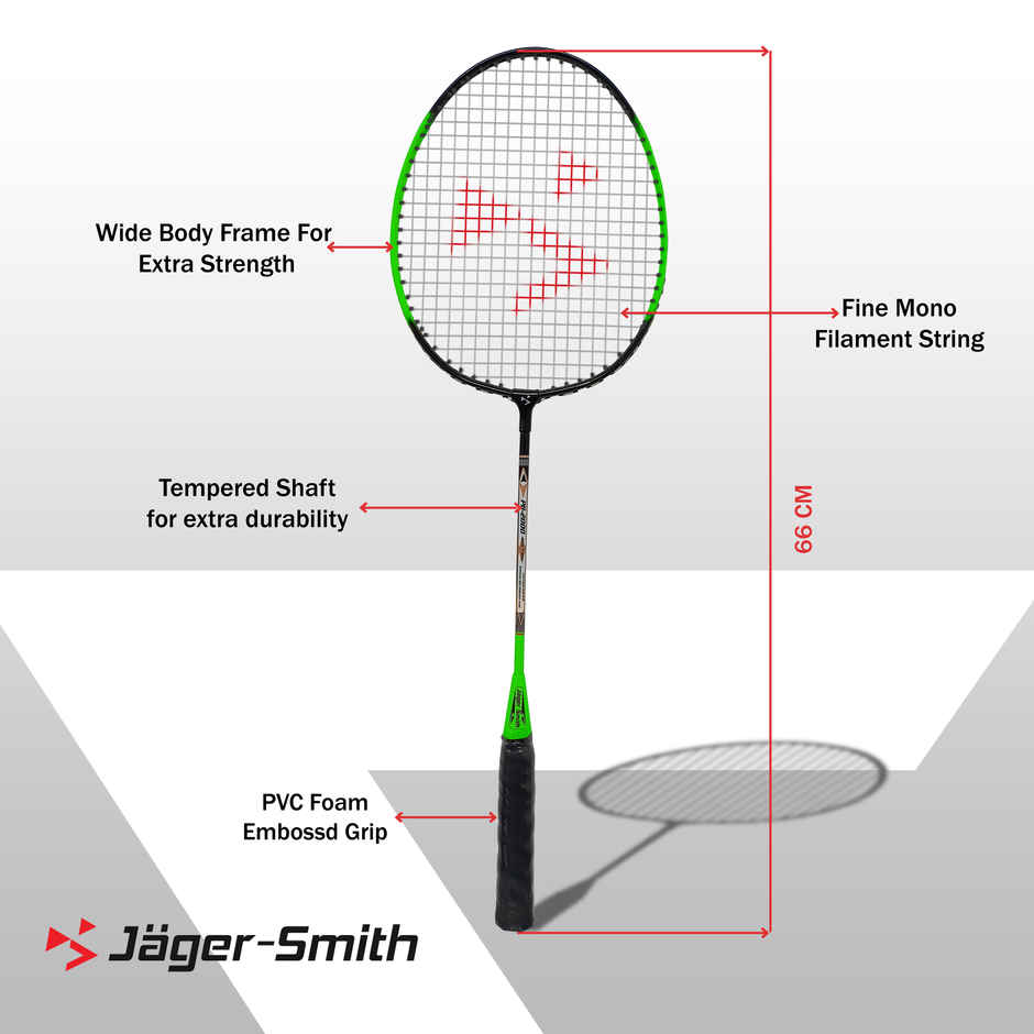 Jager Smith PB 2000 Combo with Feather Shuttles Net and Cover | Green