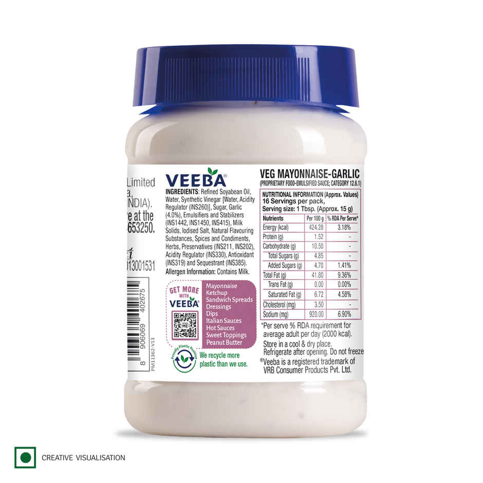 Veeba Mayonnaise Garlic | Veg