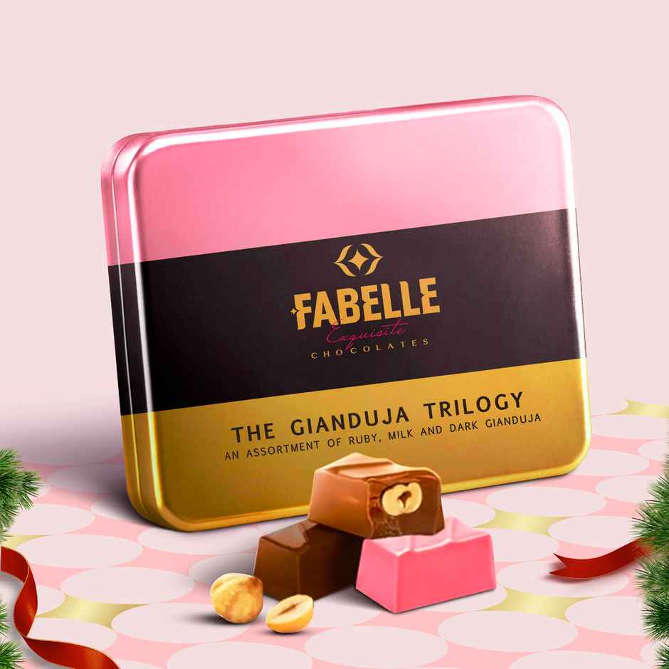 Fabelle Gianduja Trilogy- Assorted Luxury Handcrafted Chocolate Box