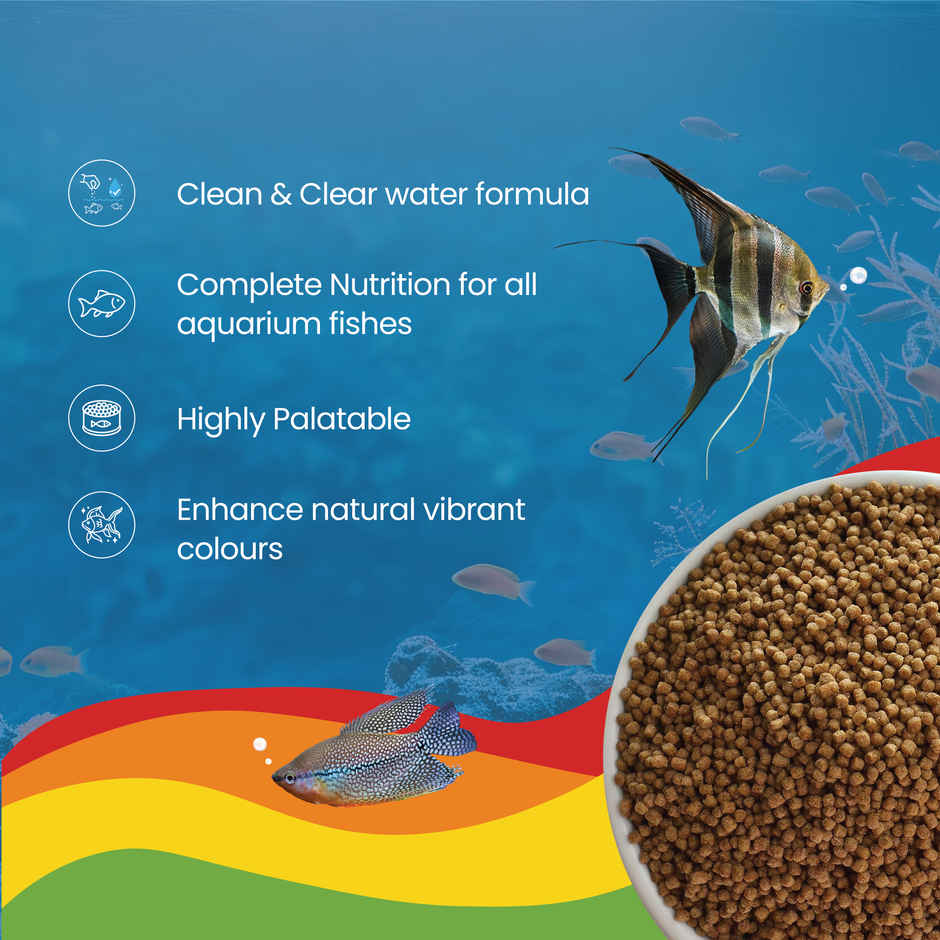Growel Rainbow Mini Floating Pellets | Highly Digestible & Nutritious Fish Food