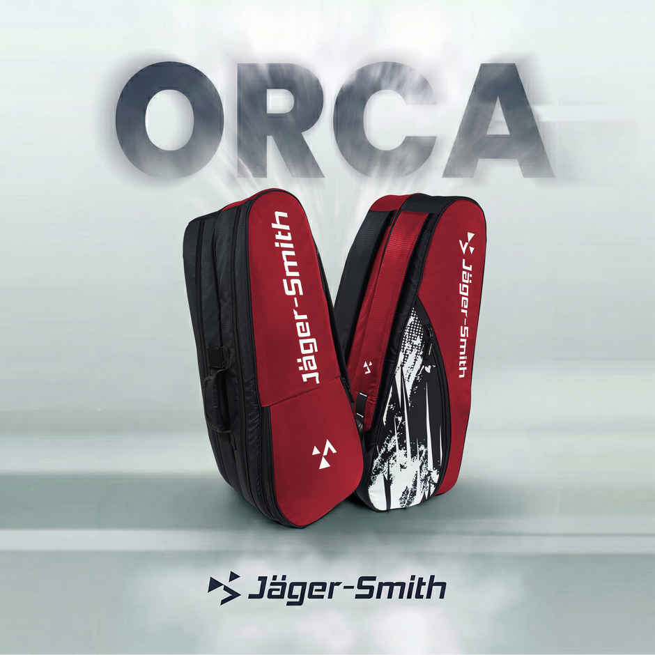 Jager Smith ORCA Badminton Sports Kit Bag | Red & Black