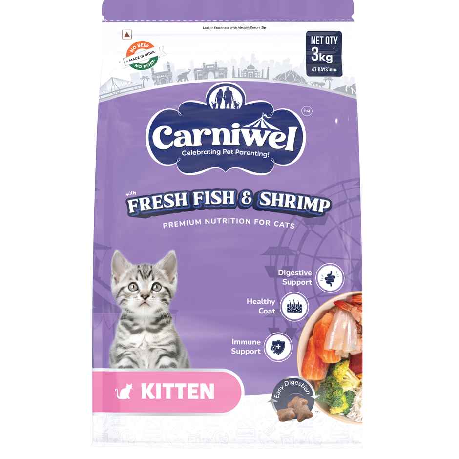 Carniwel Fresh Fish And Shrimp Dry Cat FOOD | Kitten