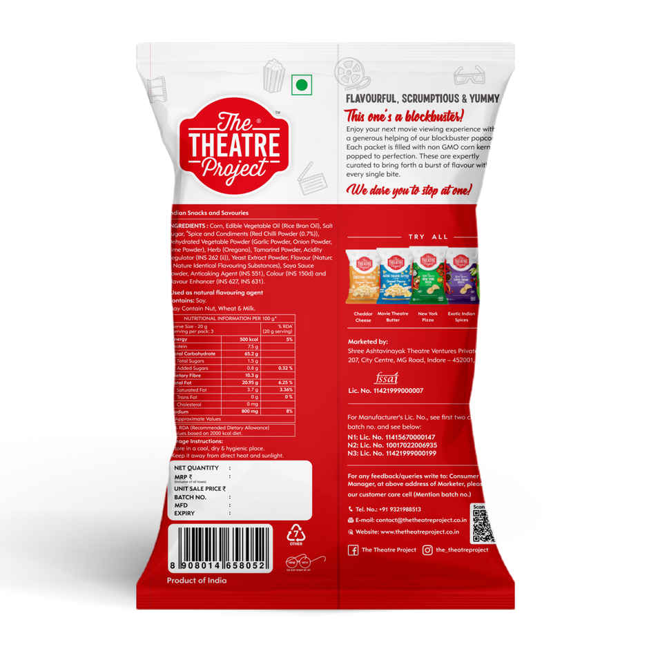 The Theatre Project Gourmet Popcorn - Piri Piri & Lime