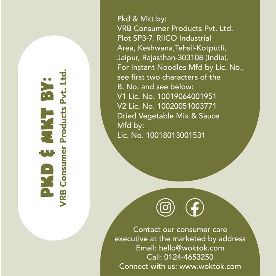 Wok Tok by Veeba Instant Noodles Kung Pao | Pack of 2 | No Maida | No palm oil