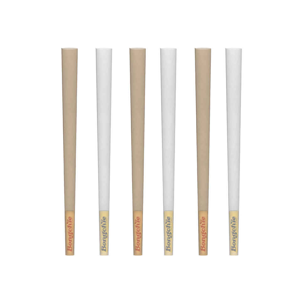Bongchie Perfect Roll Slim - 1 Natural + 1 White (2 Cones X 3 Packs)