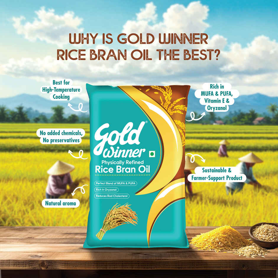 Gold Winner Refined Rice Bran Oil | Pouch