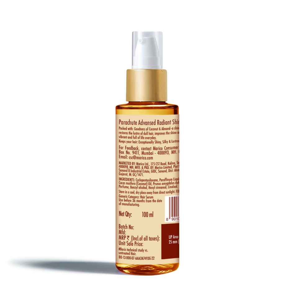 Parachute Advansed Radiant Shine Hair Serum | Coconut & Almond