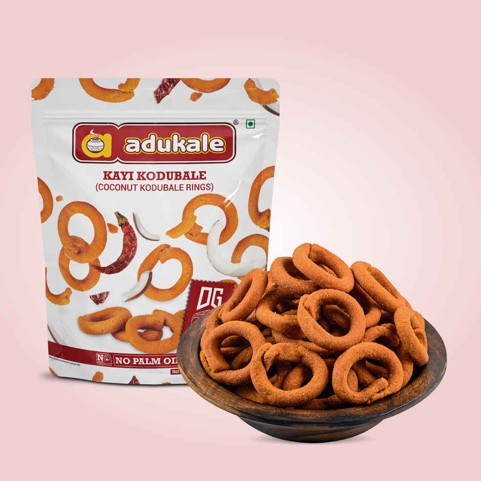 Adukale Kayi Kodubale (Coconut Kodubale) 180.0 Gram (180g) & Adukale Maddur Vade 180.0 Gram (180g) Combo