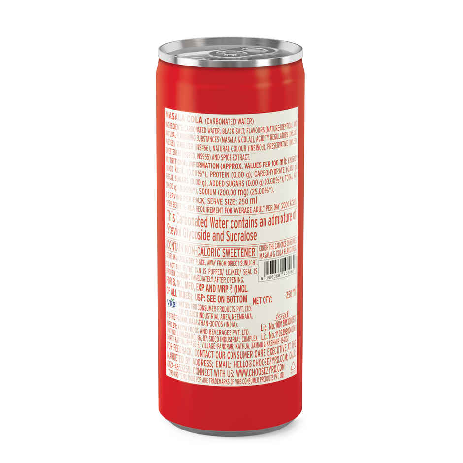 Zyro by Karan Aujla Masala Cola| Zero Sugar