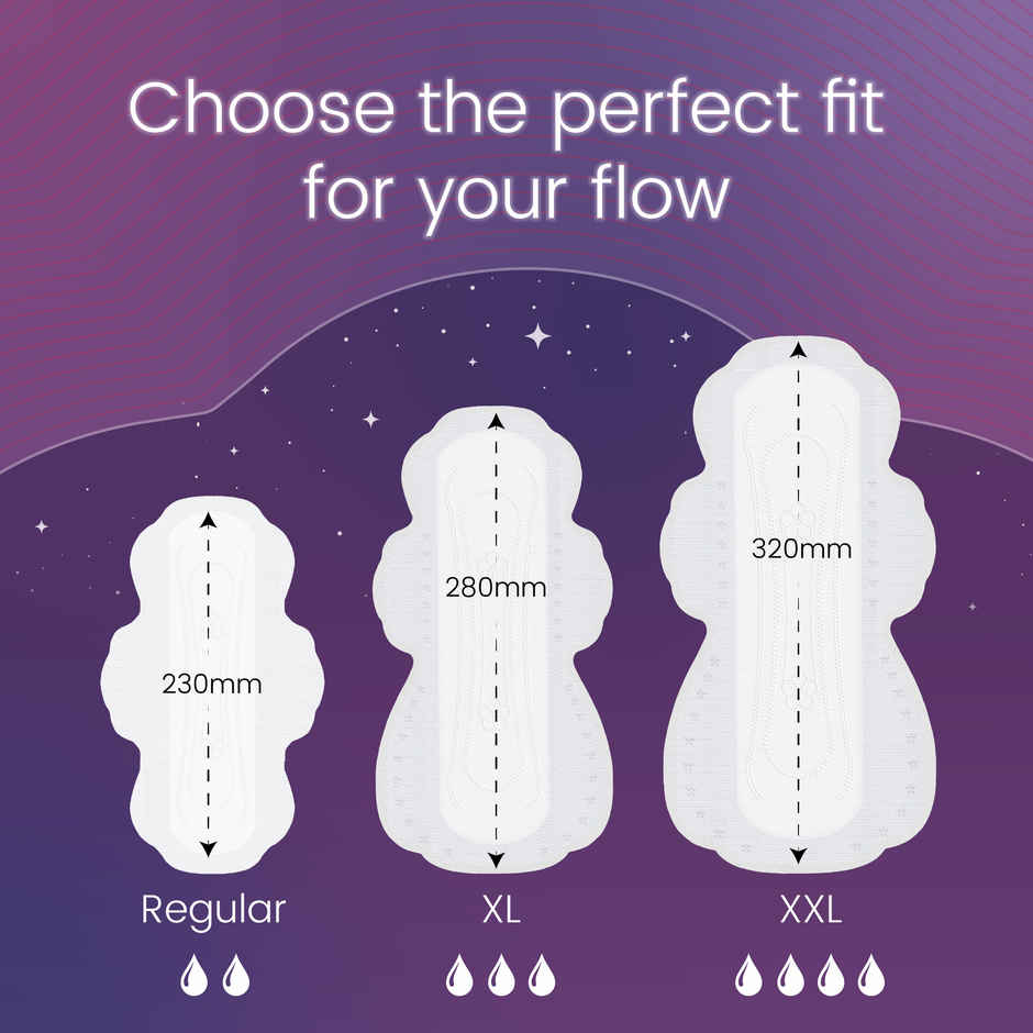 Paree Super Nights Heavy Flow Sanitary Pads | 2XL | 30 pcs