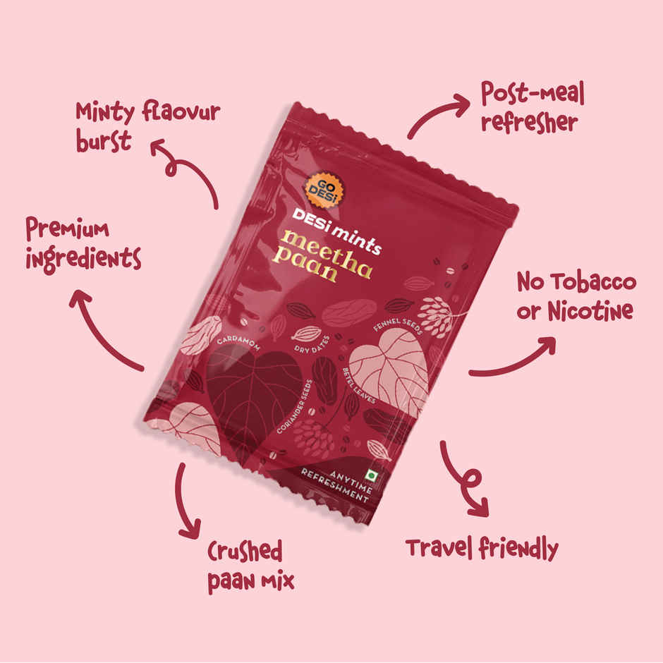 Meetha Paan, 12 Pcs | Mouth Freshener | by GO DESi Combo