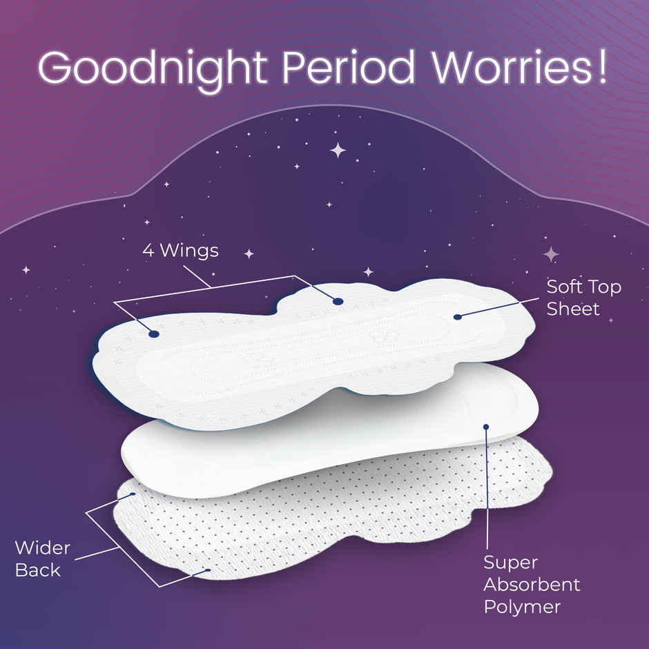 Paree Super Nights Heavy Flow Sanitary Pads | 2XL | 30 pcs
