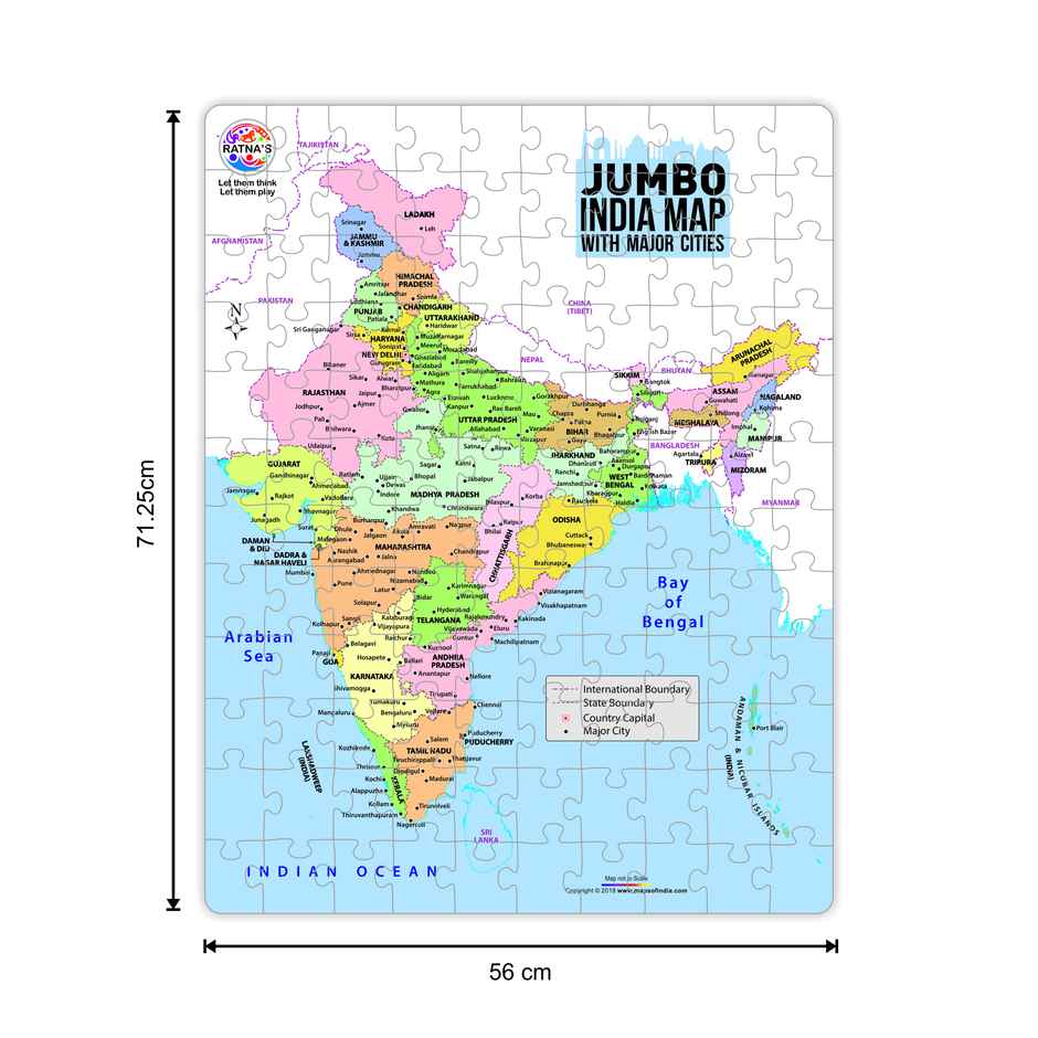 Ratna's Jumbo India Map Jigsaw