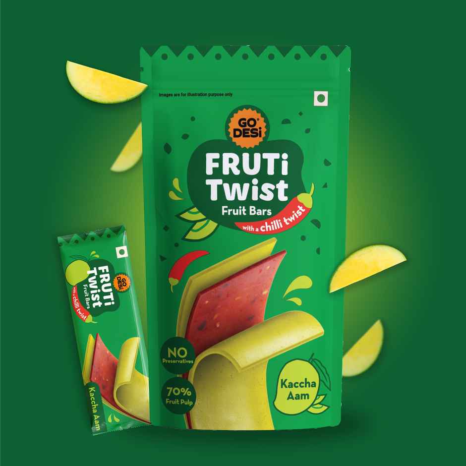 GO DESi Kaccha Aam Fruti Twist Fruit Bar