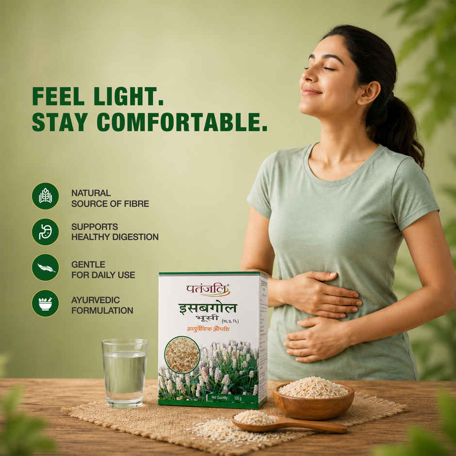 Patanjali Isabgol - Psyllium Husk, Natural Fibre, Digestive Relief & Constipation 