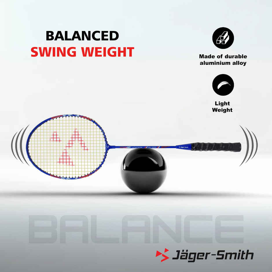 Jager Smith PB 3000 Full Cover Badminton Racquet | Blue