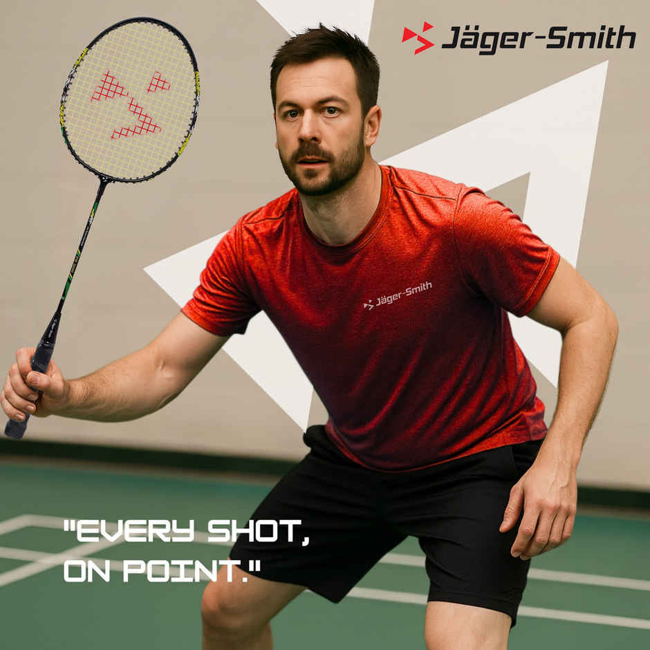 Jager Smith PB 3000 Full Cover Badminton Racquet | Black
