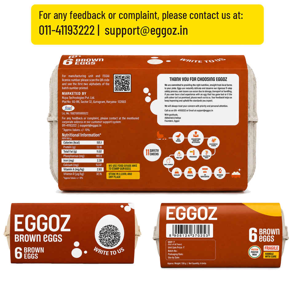 Eggoz Protein Rich Farm Fresh Brown Eggs