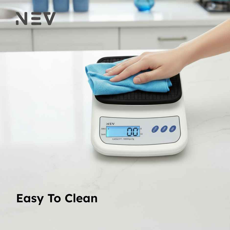 NEV PREPPO Digital Kitchen Scale | 10 kg Capacity | Black