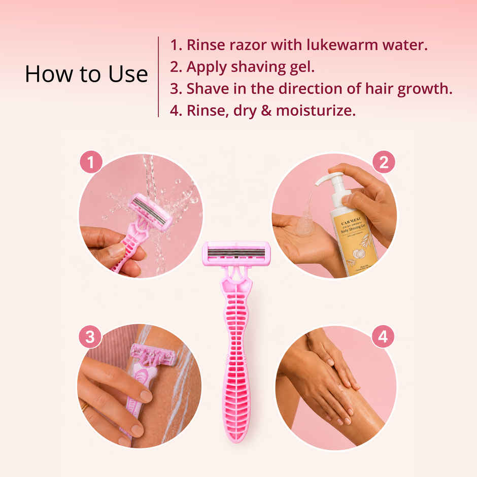 Carmesi Disposable Body Razors For Women | Safe | Hygienic | Economical