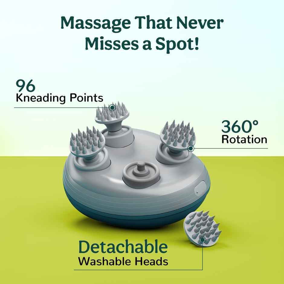 Caresmith Revive Scalp Massager: 96 Kneading Points Hair Growth and Relaxation in a Green Design