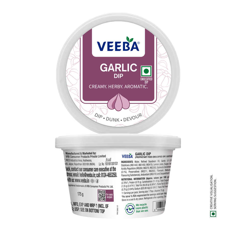 Veeba Garlic Dip I Creamy, Herby & Aromatic