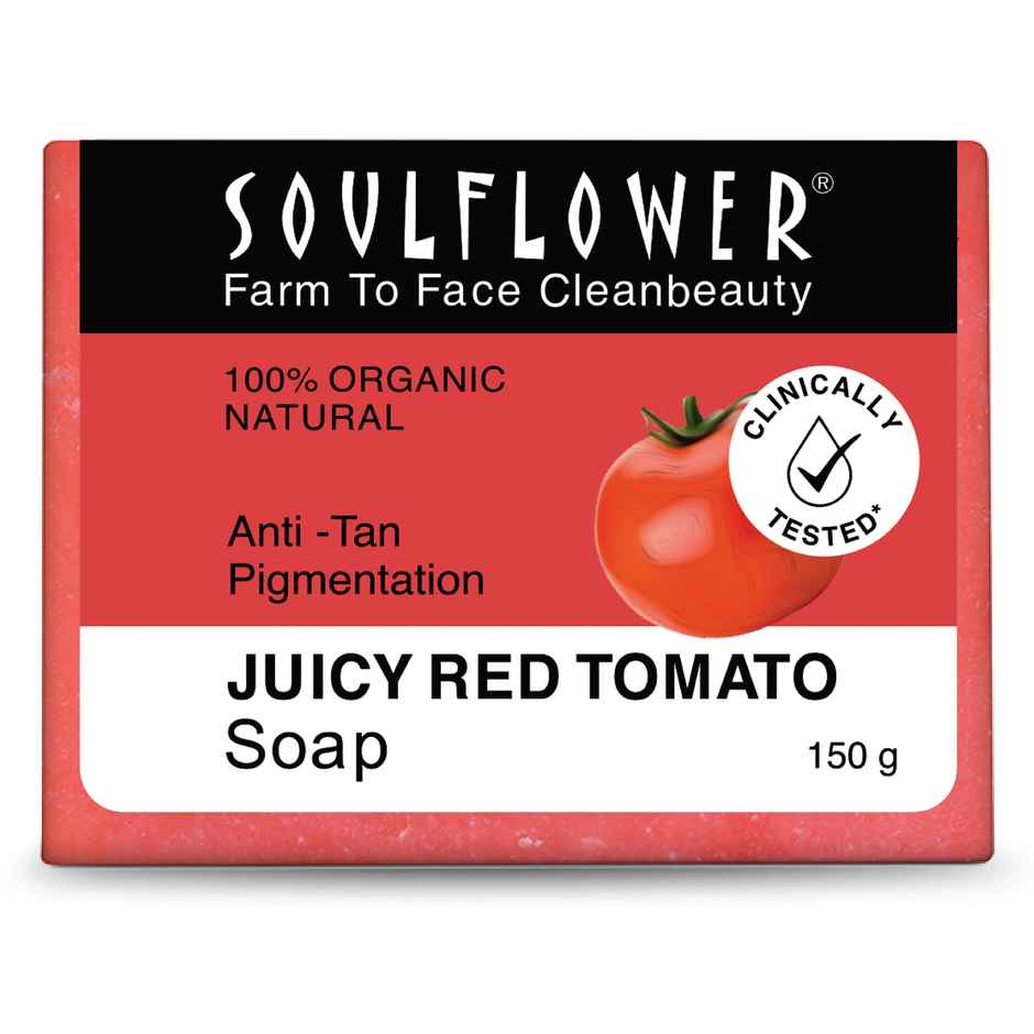 Soulflower Juciy Red Tomato Soap(150gms) & Soulflower Skin Lavender Soap(150gms) Combo