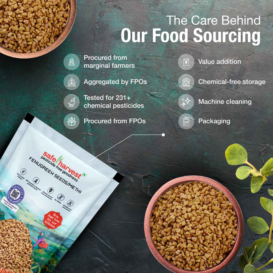 Safe Harvest Pesticide - Free Fenugreek Seeds (Methi)