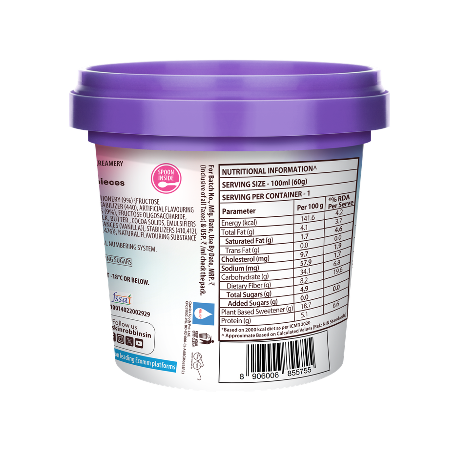 Baskin Robbins The Brooklyn Creamery Mississippi No Sugar Ice Cream Cup