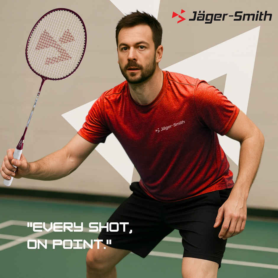 Jager Smith JS1100 Aluminium Badminton Racquet | Maroon