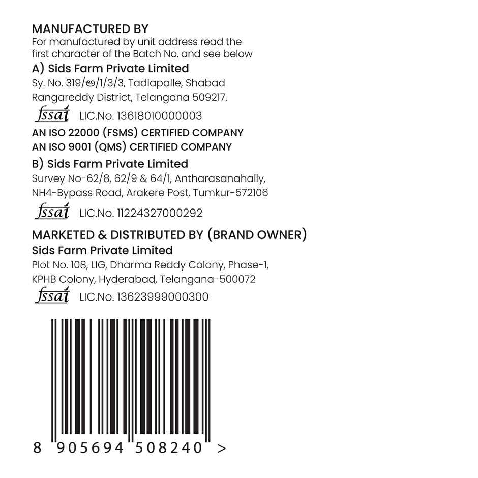 Sid's Farm Tested Cow Milk (No Antibiotics . No Hormones . No Preservatives)