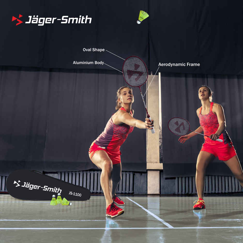 Jager Smith JS1100 Aluminium Badminton Racquet | Maroon