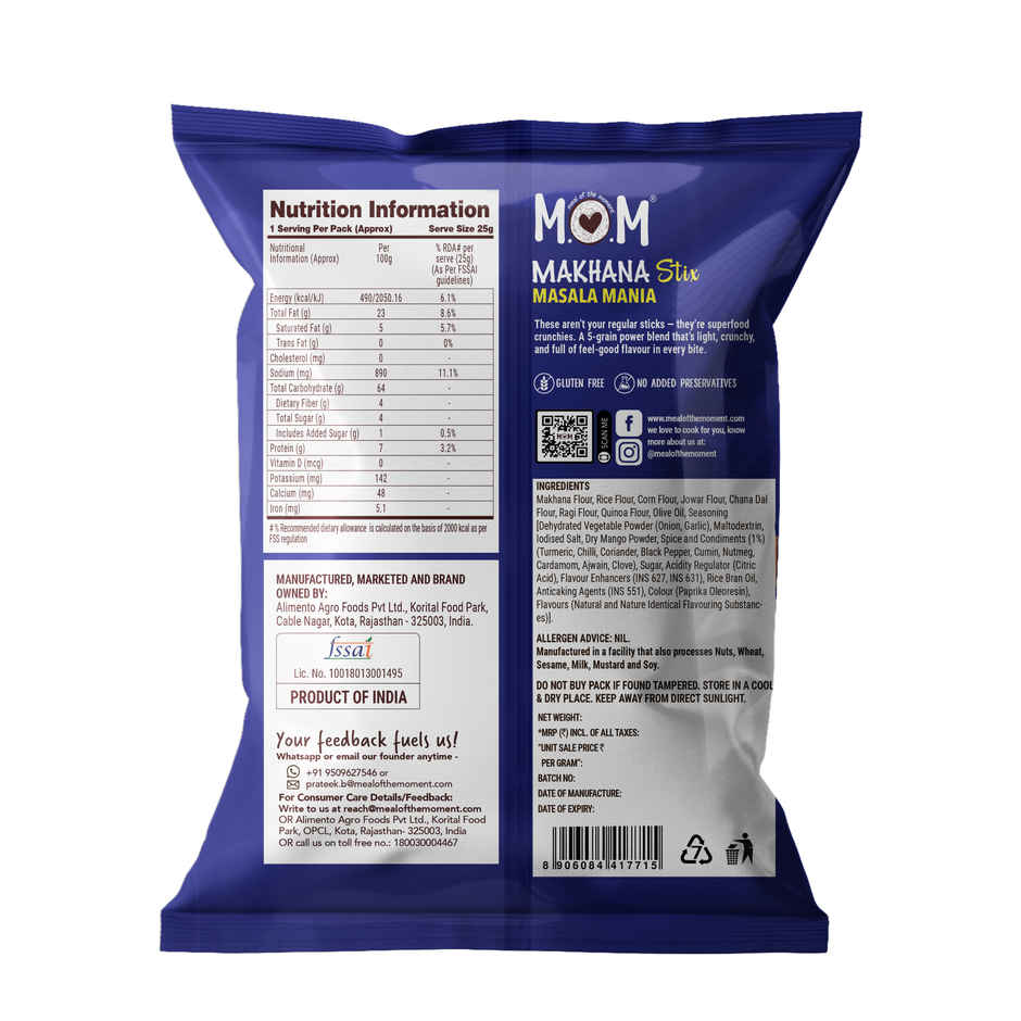 MOM Masala Mania Makhana Stix