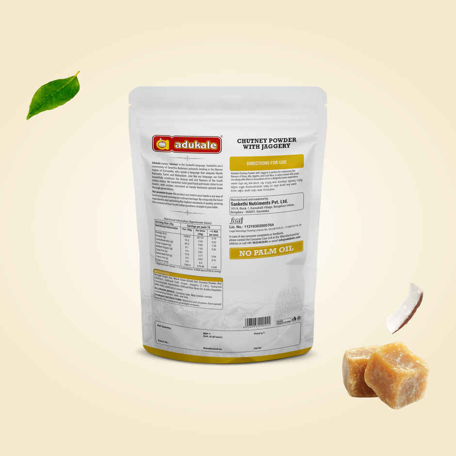 Adukale Chutney Powder With Jaggery