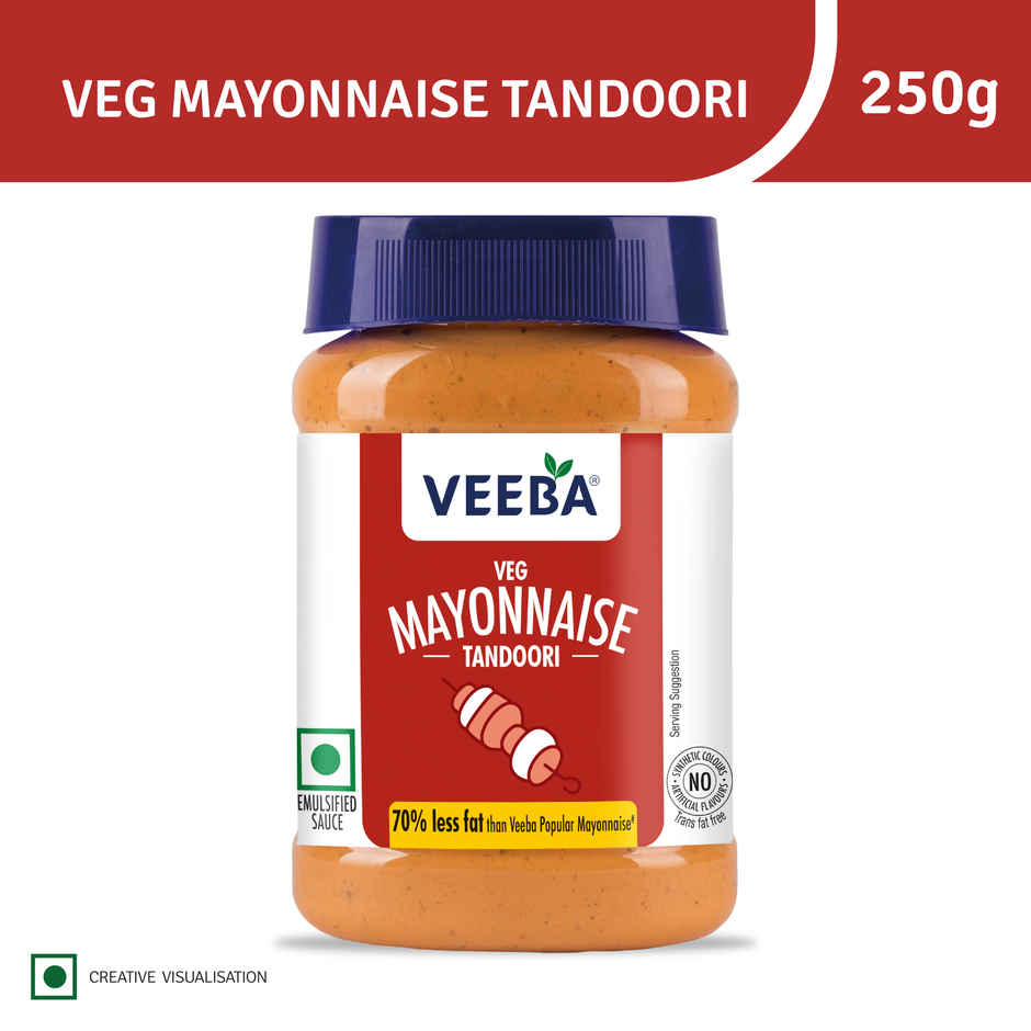 Veeba Tandoori Mayonnaise (250g) & Veeba Veg Mayonnaise Eggless (250g) Combo