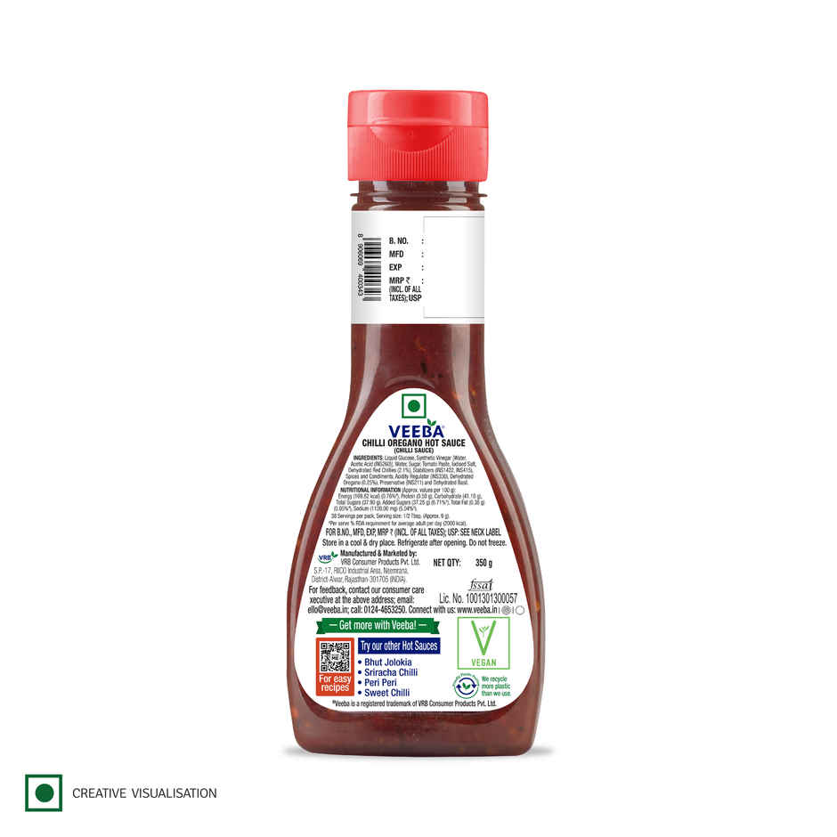 Veeba Chilli Oregano Hot Sauce