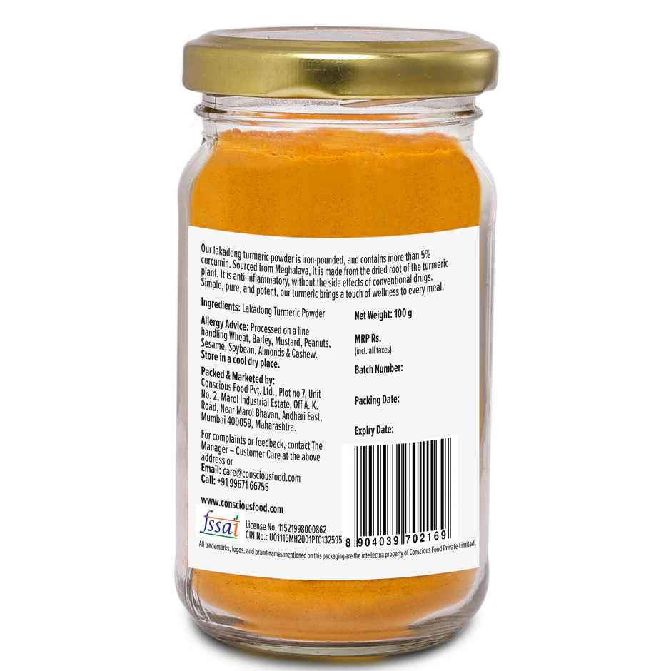 Conscious Food Turmeric Powder | High Curcumin