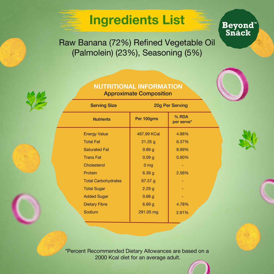 Beyond Snack Kerala Banana Chips | Sour Cream, Onion & Parsley