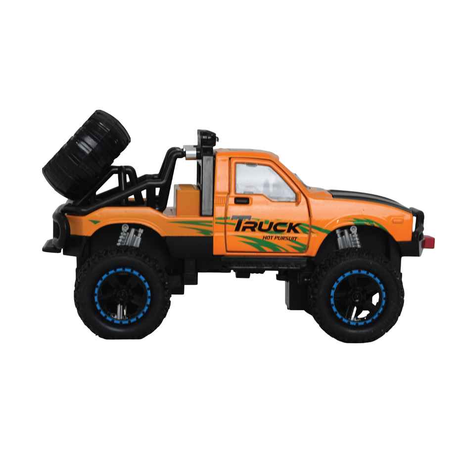 Tak Tak Toys Die Cast Off Road Monster Car with Metal Body Openable Doors Yellow