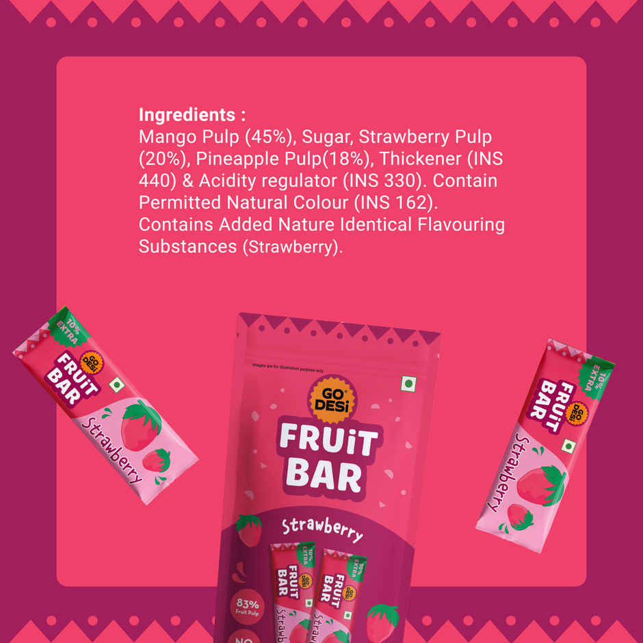 GO Desi Strawberry Fruit Bar