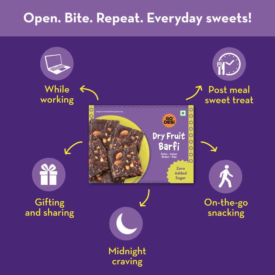 Dry Fruit Barfi | No Added Refined Sugar | Burfi | Sweets | By GO DESi