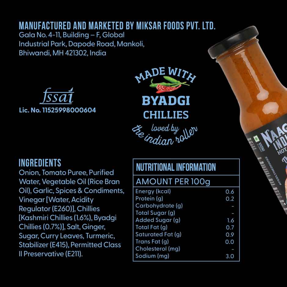 Naagin The 65 Hot Sauce - Bold, Tangy & Spicy Sauce 230 GRAM