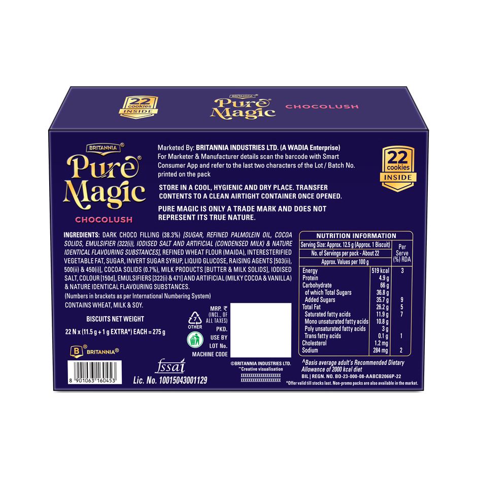 Britannia Pure Magic Chocolush Centre Fills |  Combo