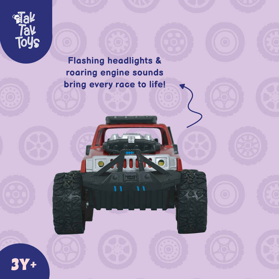 Tak Tak Toys 1:32 Die Cast Off Road Monster Car with Metal Body 4-Seater Openable Doors
