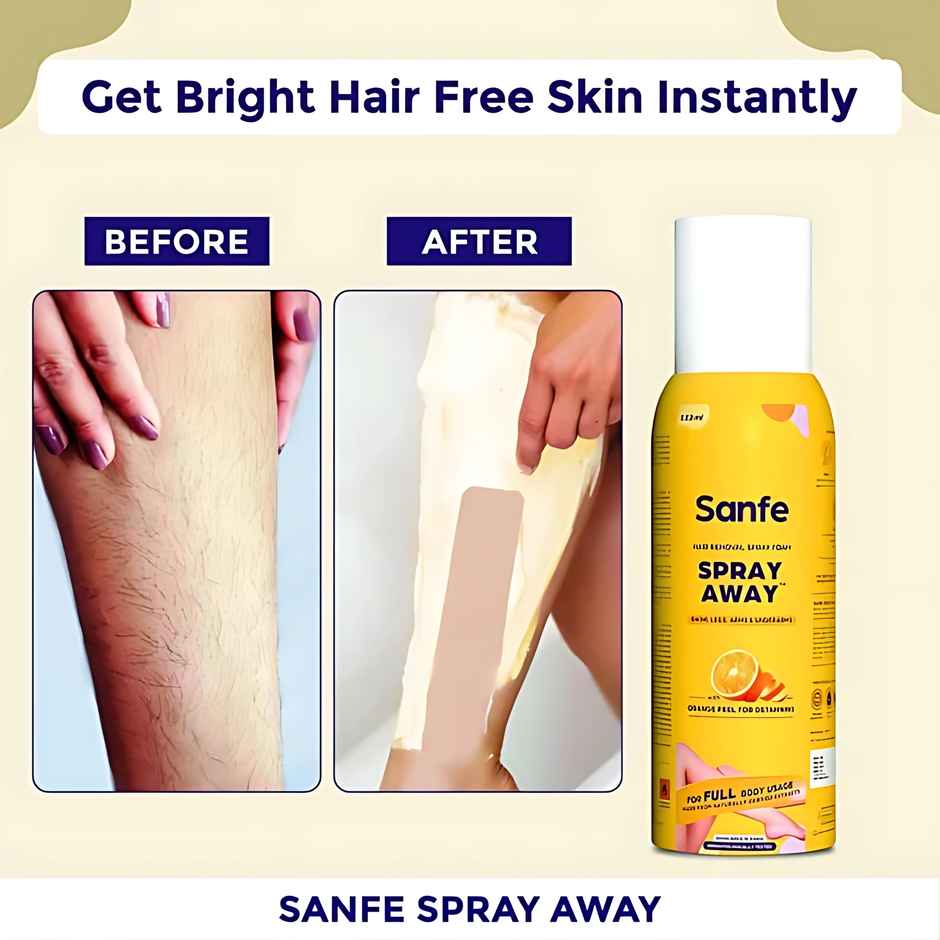 Sanfe Painless & Detan Hair Removal Spray Crean Unisex