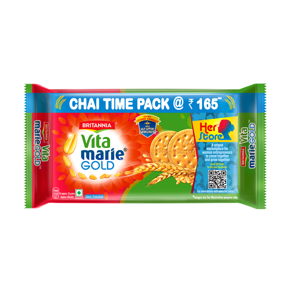 Britannia Vita Plain Marie  Gold Biscuits | Trans Fat-free
