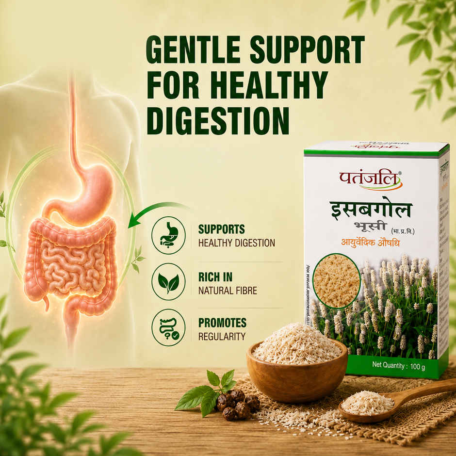 Patanjali Isabgol - Psyllium Husk, Natural Fibre, Digestive Relief & Constipation 