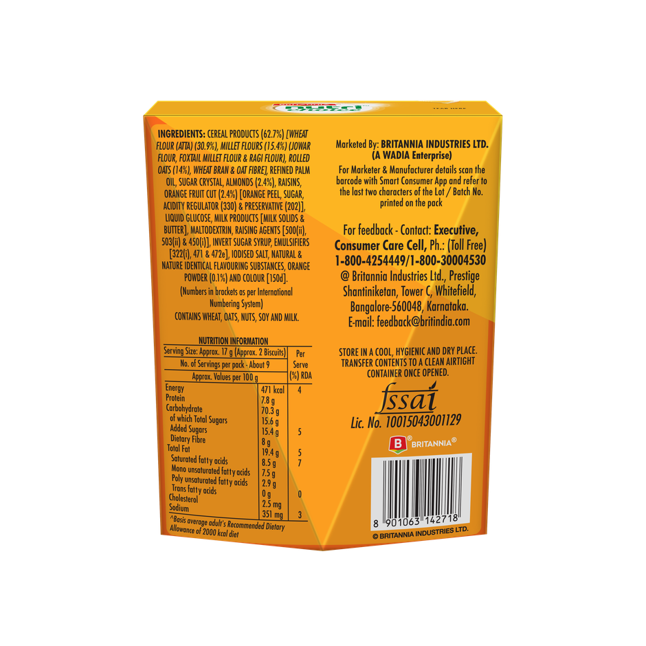 Britannia Nutrichoice Oats & Millets | Orange