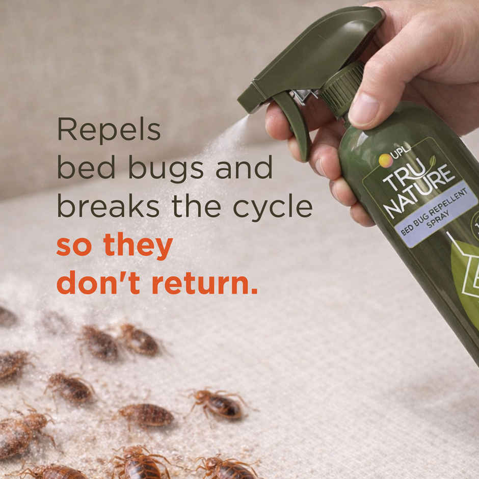 Tru Nature Herbal Bed Bug Repellent Spray | Chemical Free | Safe for Home Bedroom Travel Use